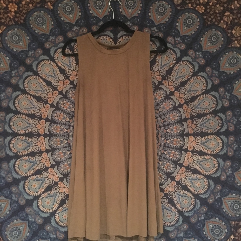 SUEDE T-SHIRT DRESS